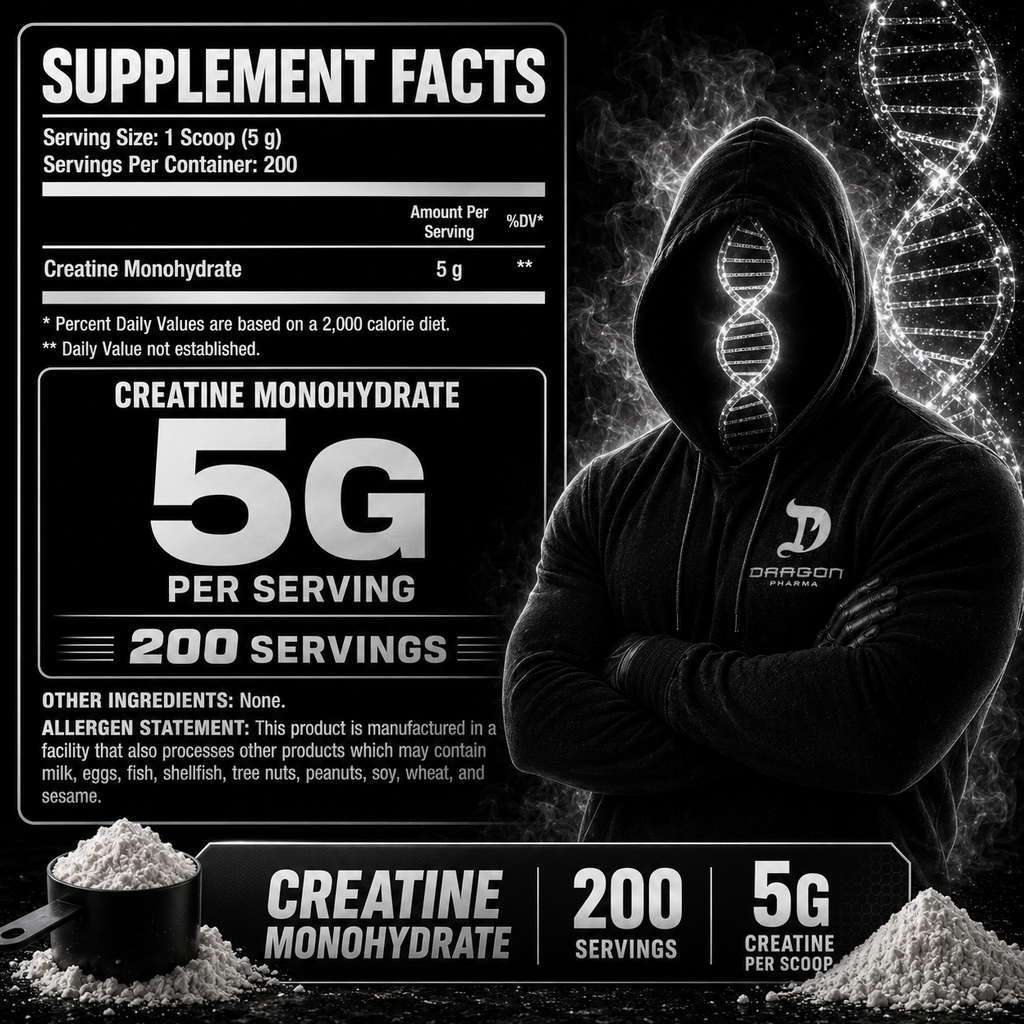 Dragon Pharma Creatina Monohidratada 200 Servicios