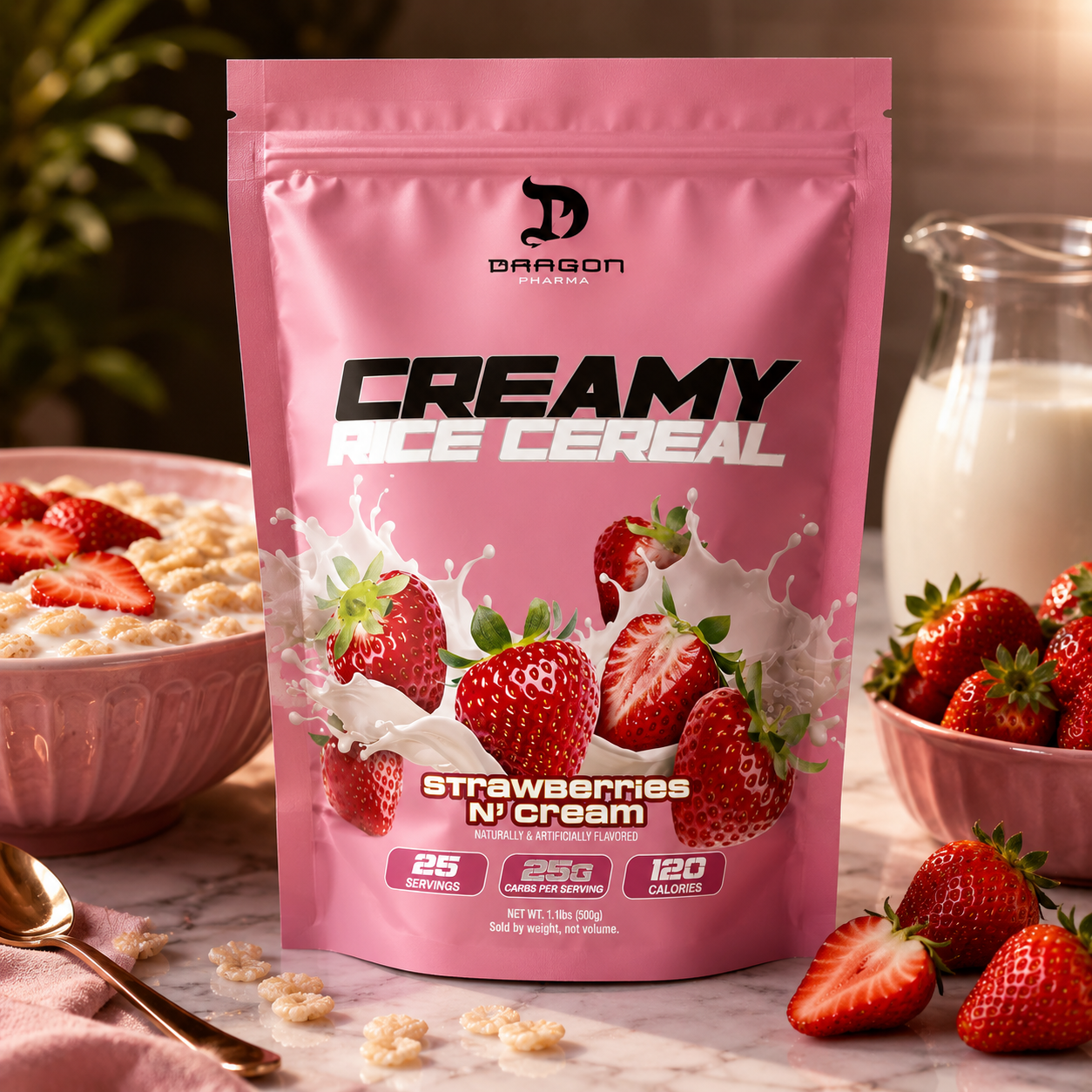 Dragon Pharma Cereal De Arroz Fresas Con Crema