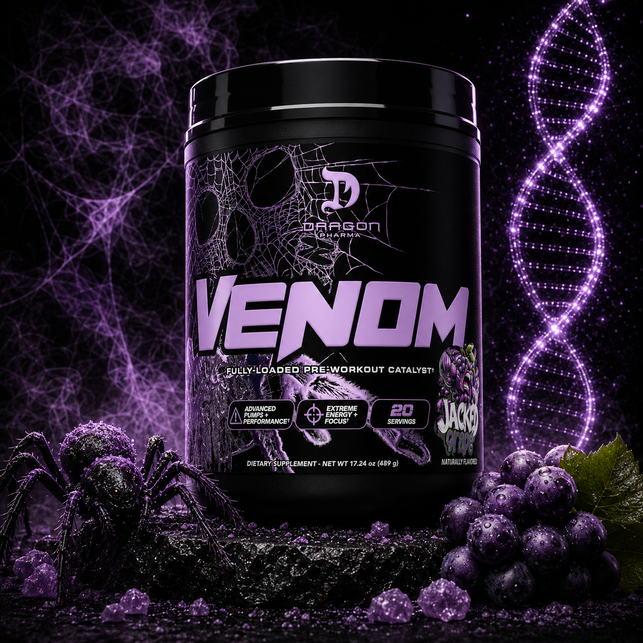 Dragon Pharma Venom Fully Loaded Jacked Grape