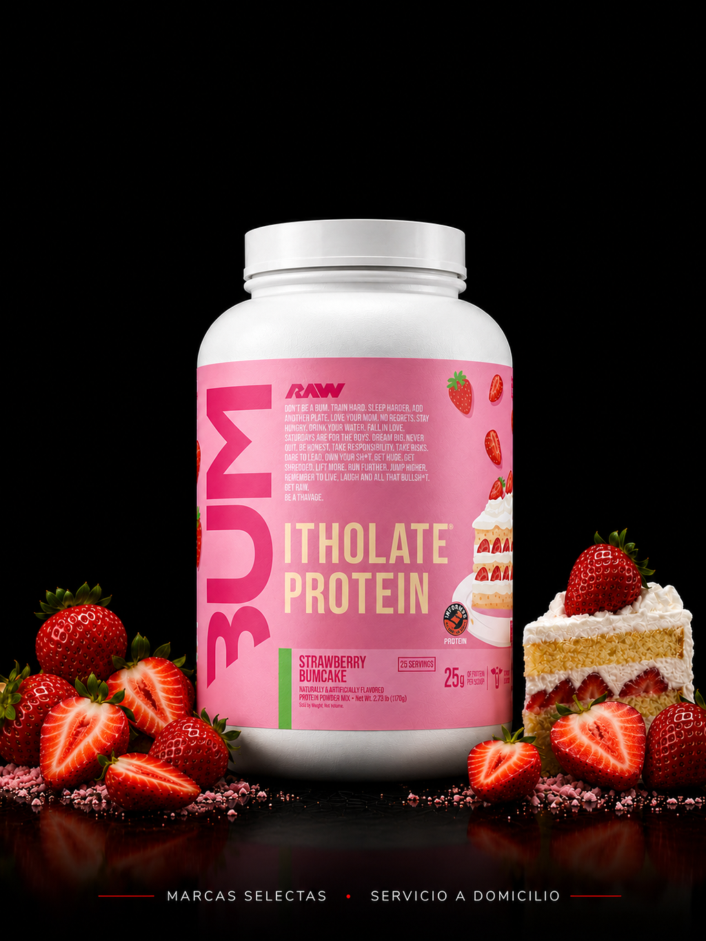Raw Cbum Itholate Strawberry Bumcake  2 Lbs