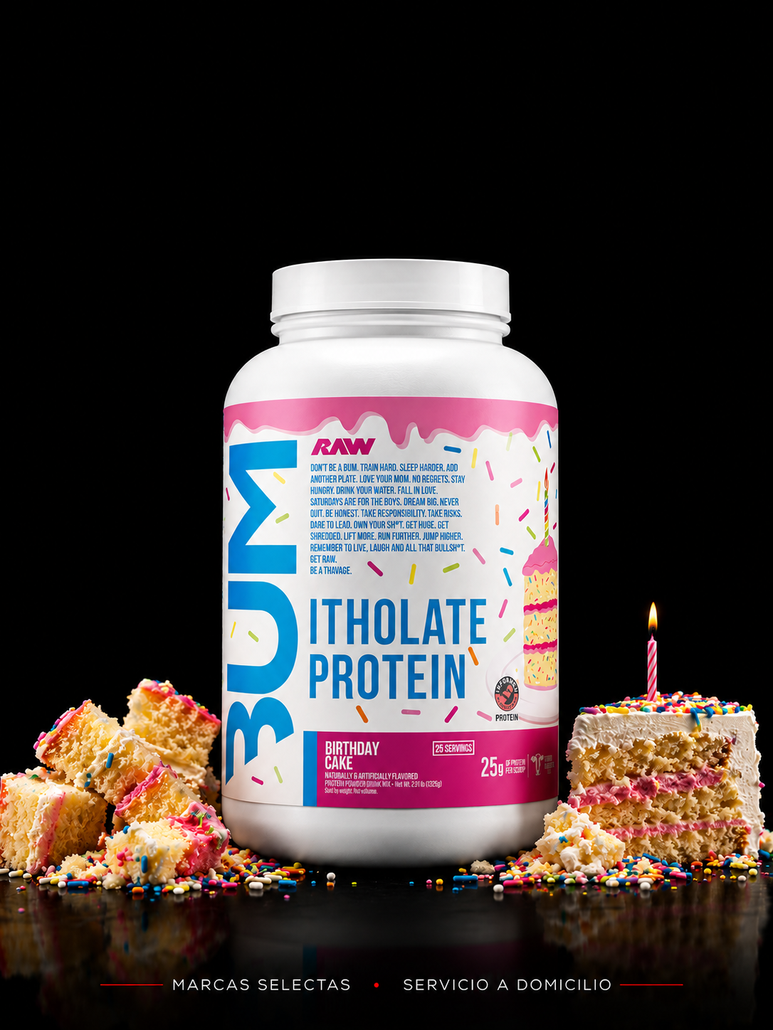 Raw Cbum Itholate Birthay Cake 2 Lbs