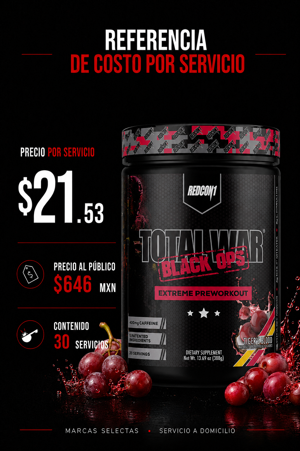 Redcon 1 Total War Black Ops Tigers Blood