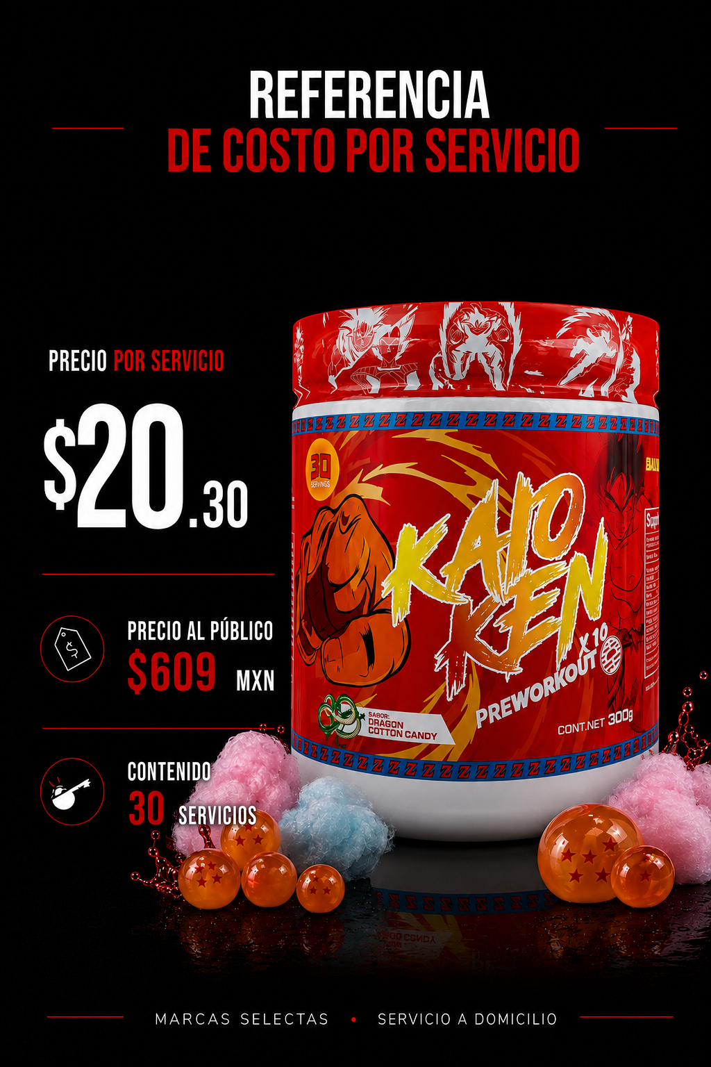 Kaio Ken X 10 Dragon Cotton Candy