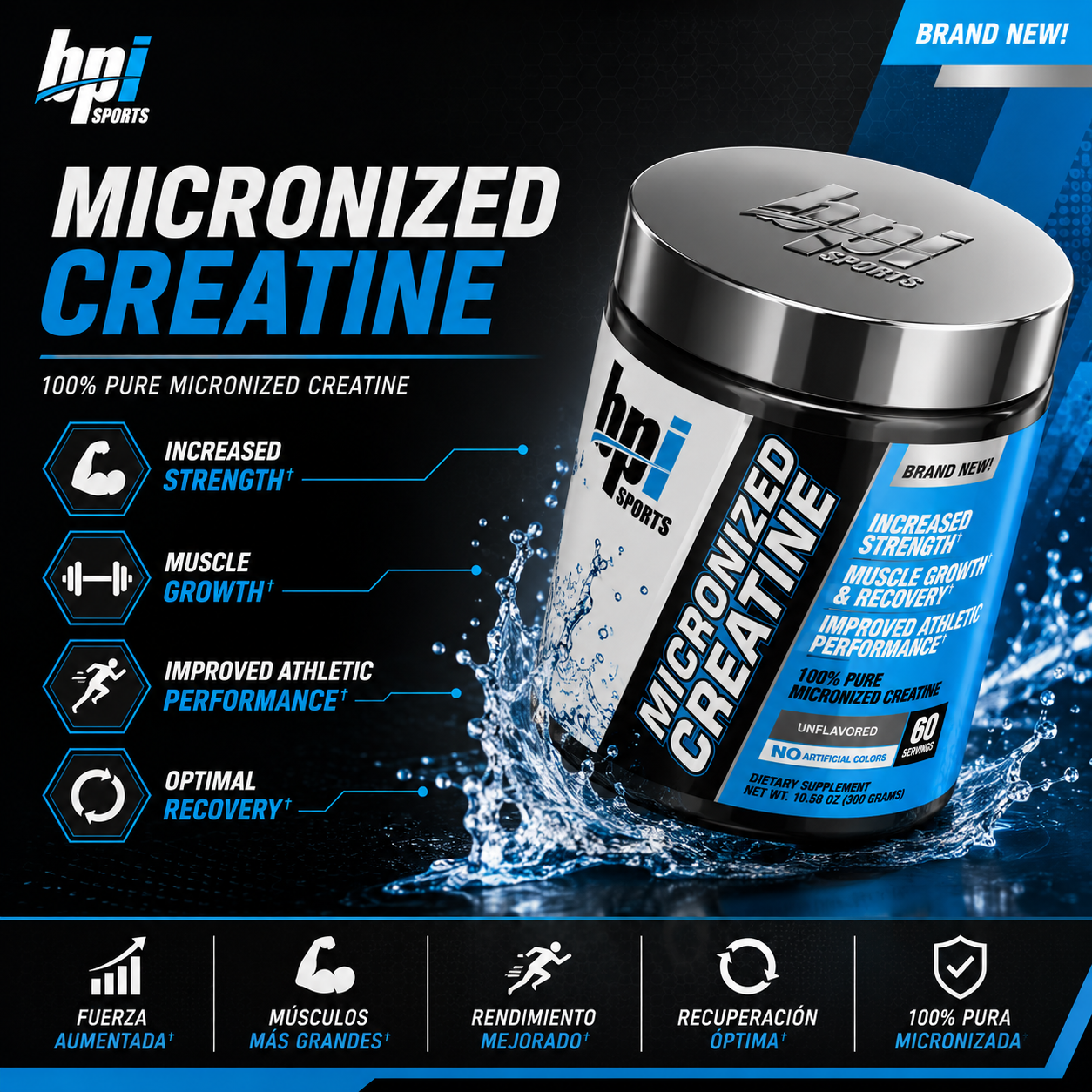 Bpi Creatina Micronizada 120 Servicios