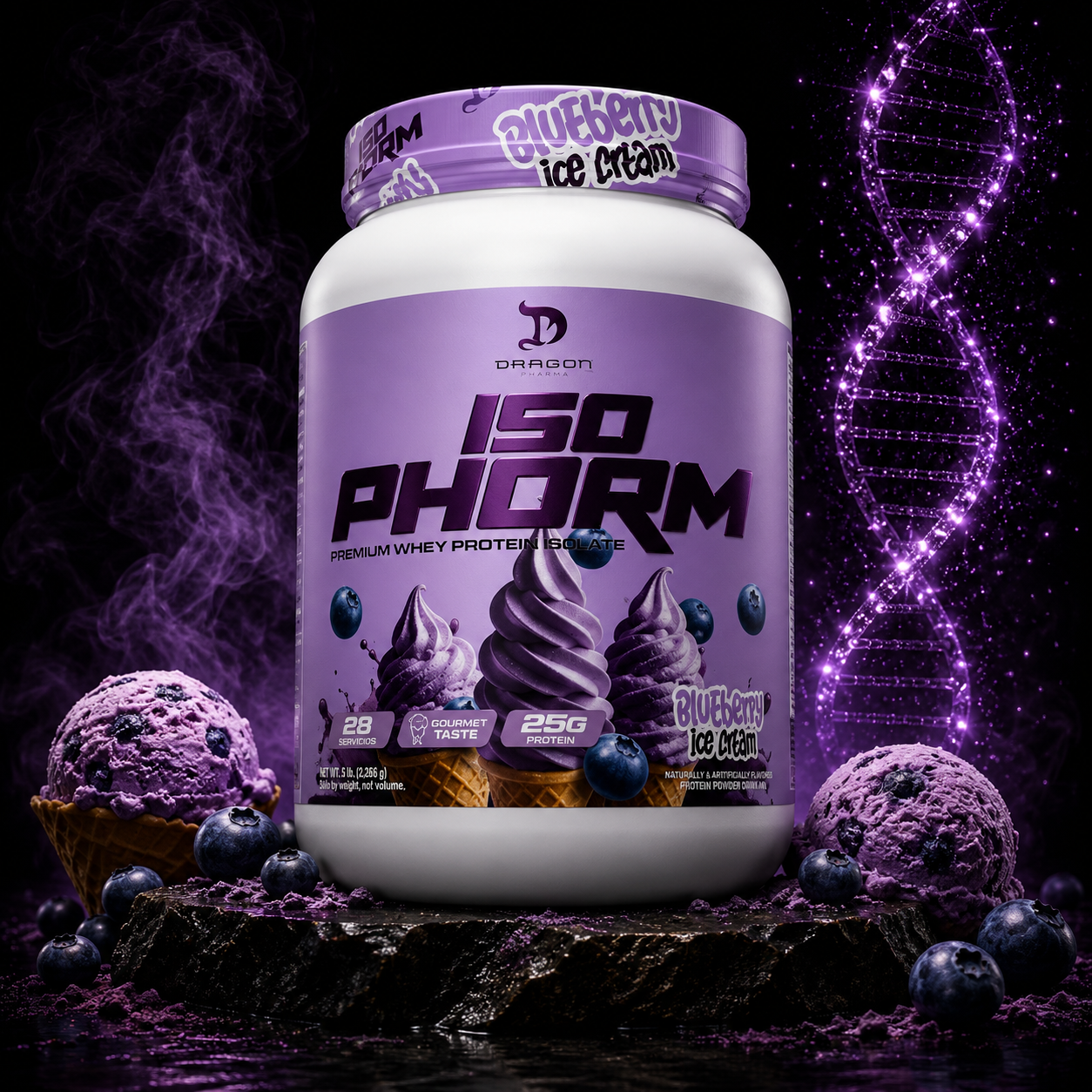 Dragon Pharma Isophorm Blueberry Ice Cream 2Lb