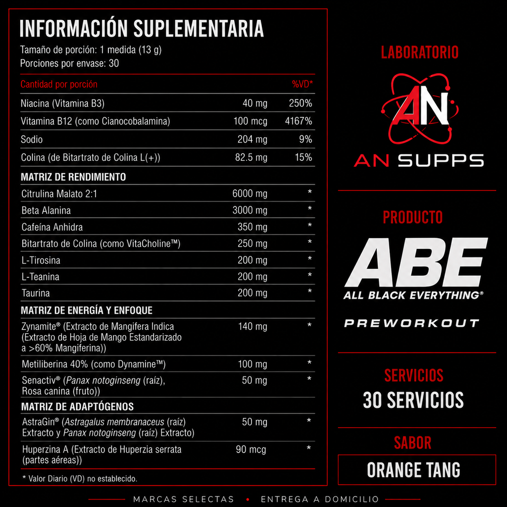Abe All Black Everything Orange Tang