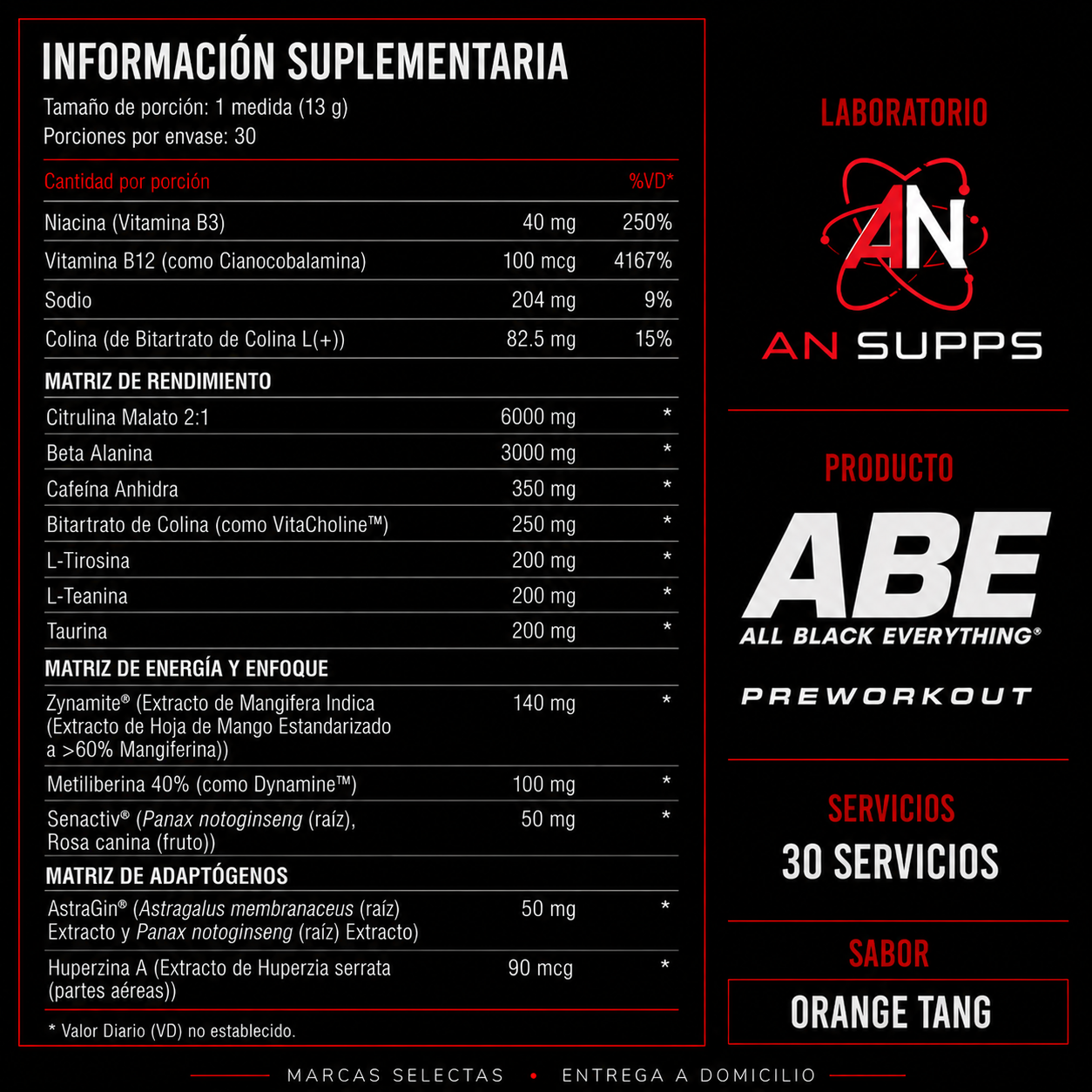 Abe All Black Everything Orange Tang
