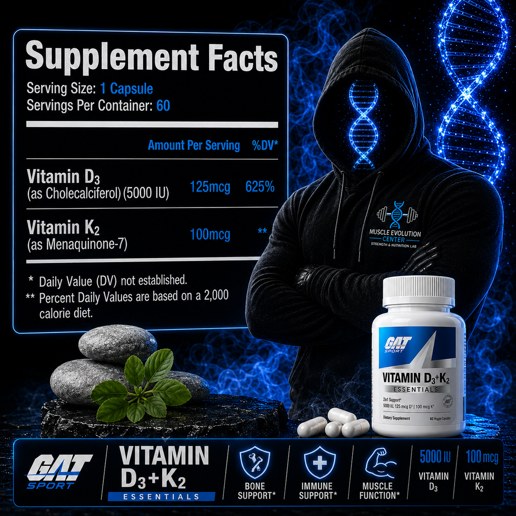 Gat Vitamina D3 + K2 60 Cápsulas