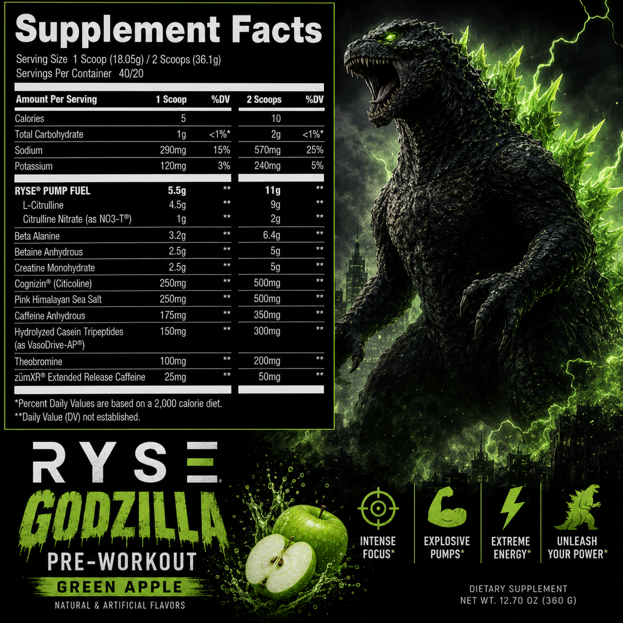 Ryse Godzilla Prework Green Apple