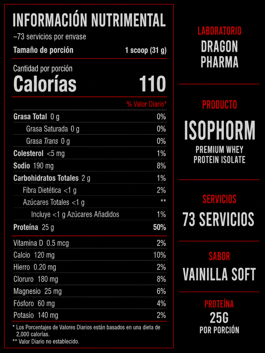 Dragon Pharma Isophorm Vainilla Soft 5 Lb