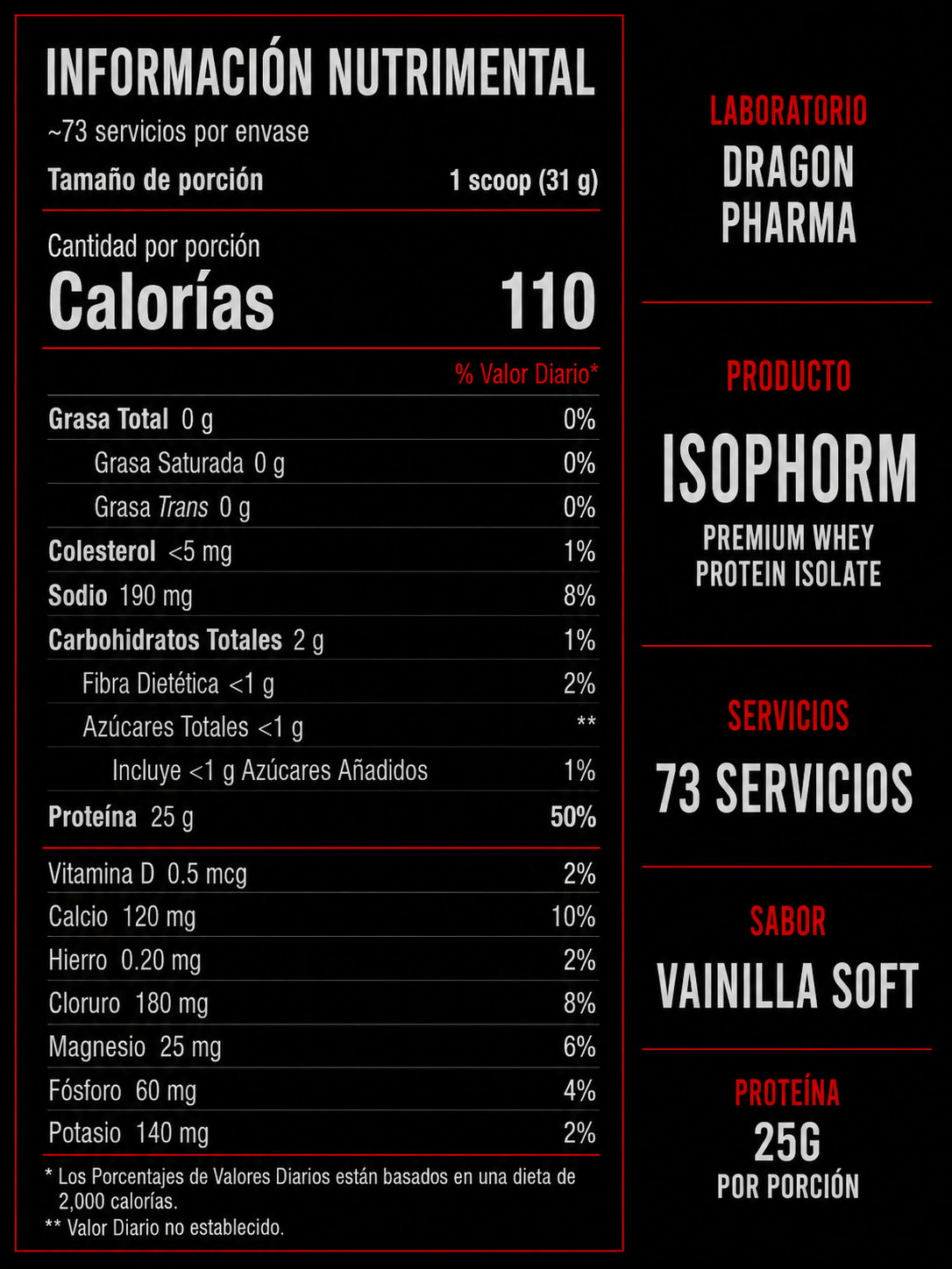 Dragon Pharma Isophorm Vainilla Soft 5 Lb