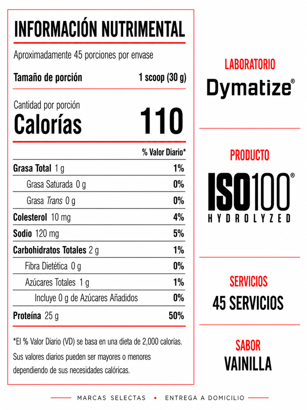 Dymatize Iso 100 Vainilla 3Lb