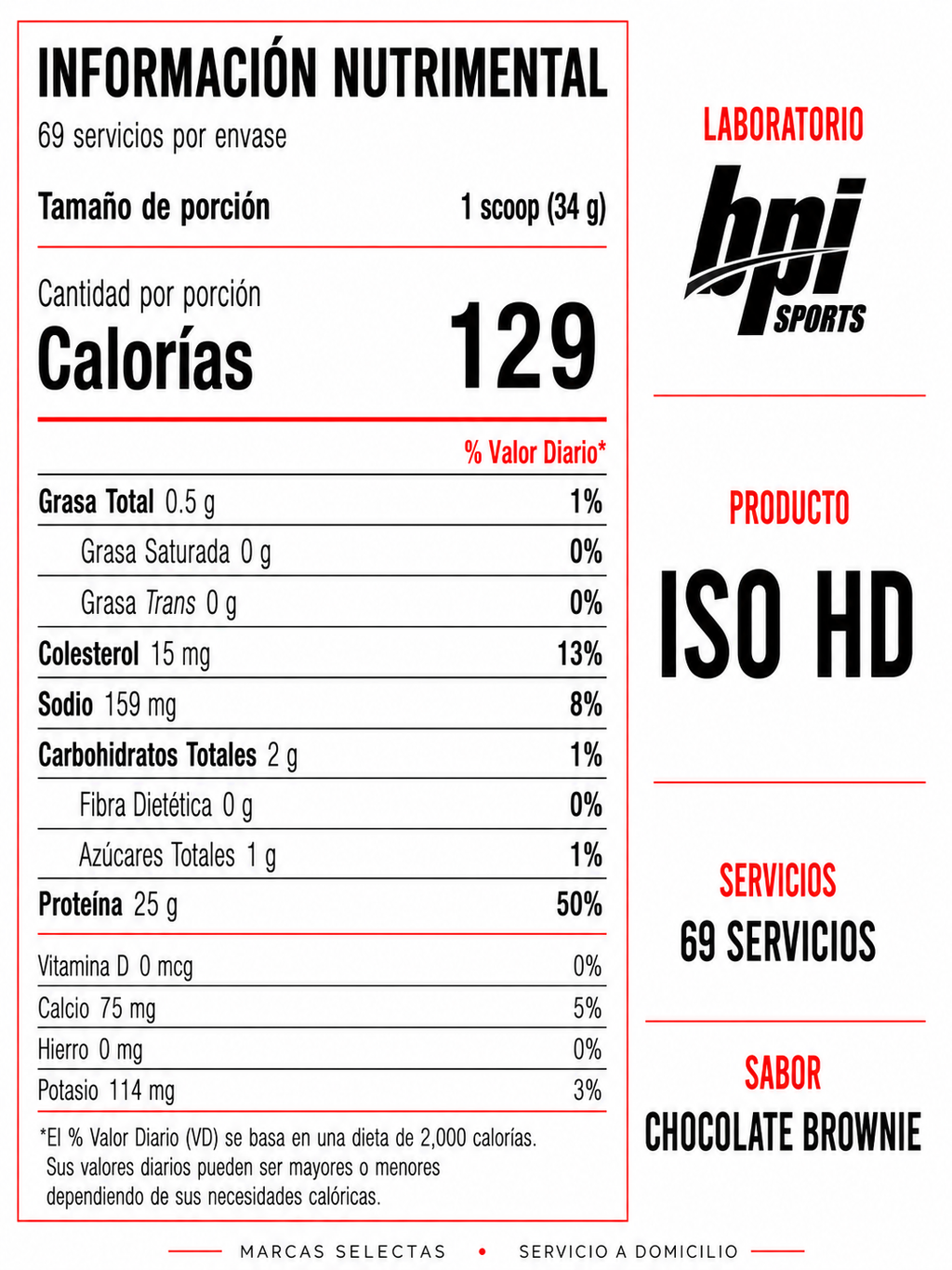 Bpi Iso Hd Chocolate Brownie 5Lb