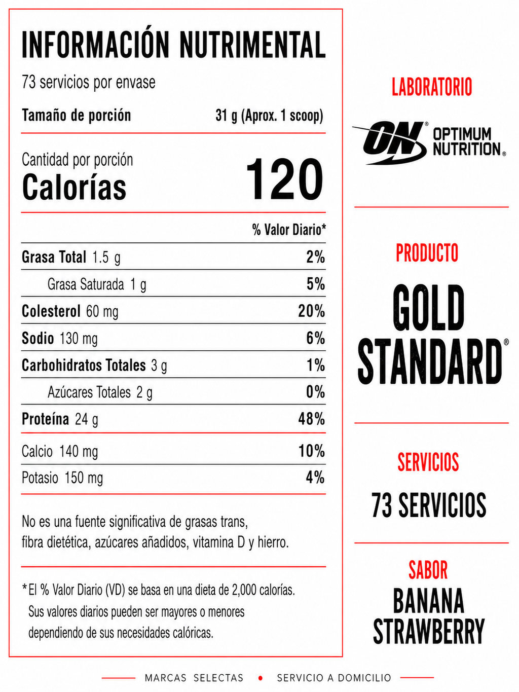 Optimum Nutrition Gold Standard Strawberry Banana 5Lb