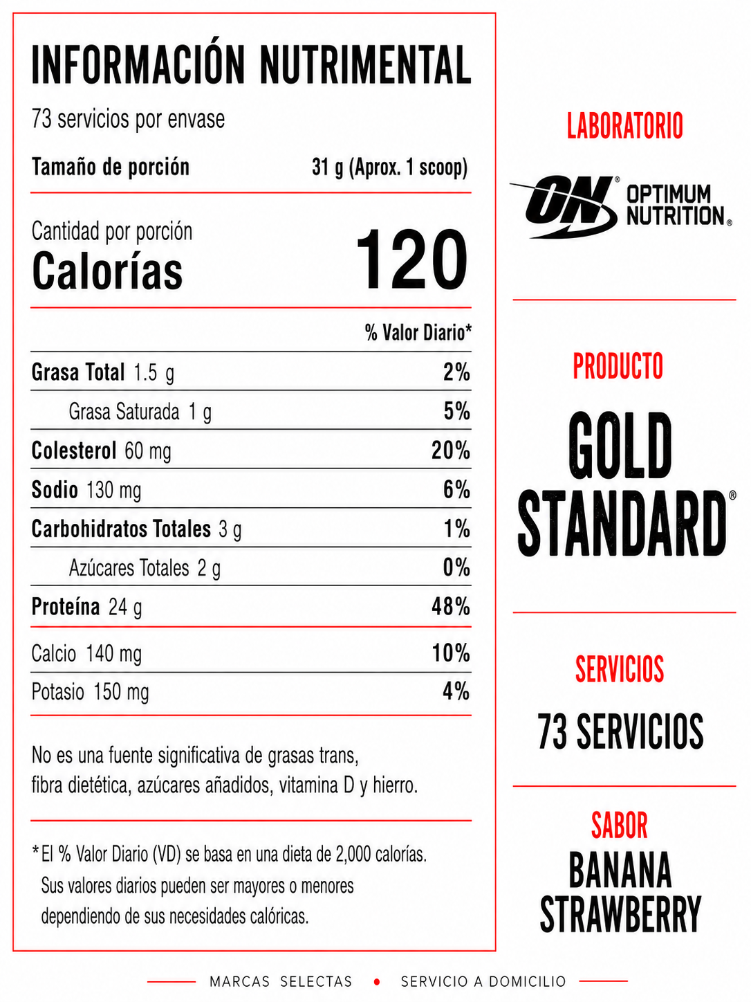 Optimum Nutrition Gold Standard Strawberry Banana 5Lb