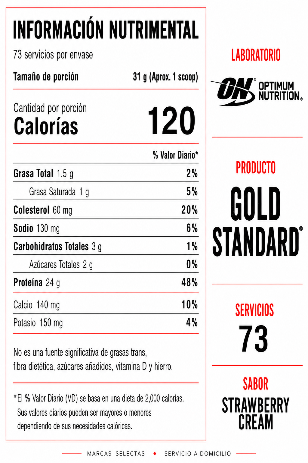 Optimum Nutrition Gold Standard Strawberrys & Cream 5Lb