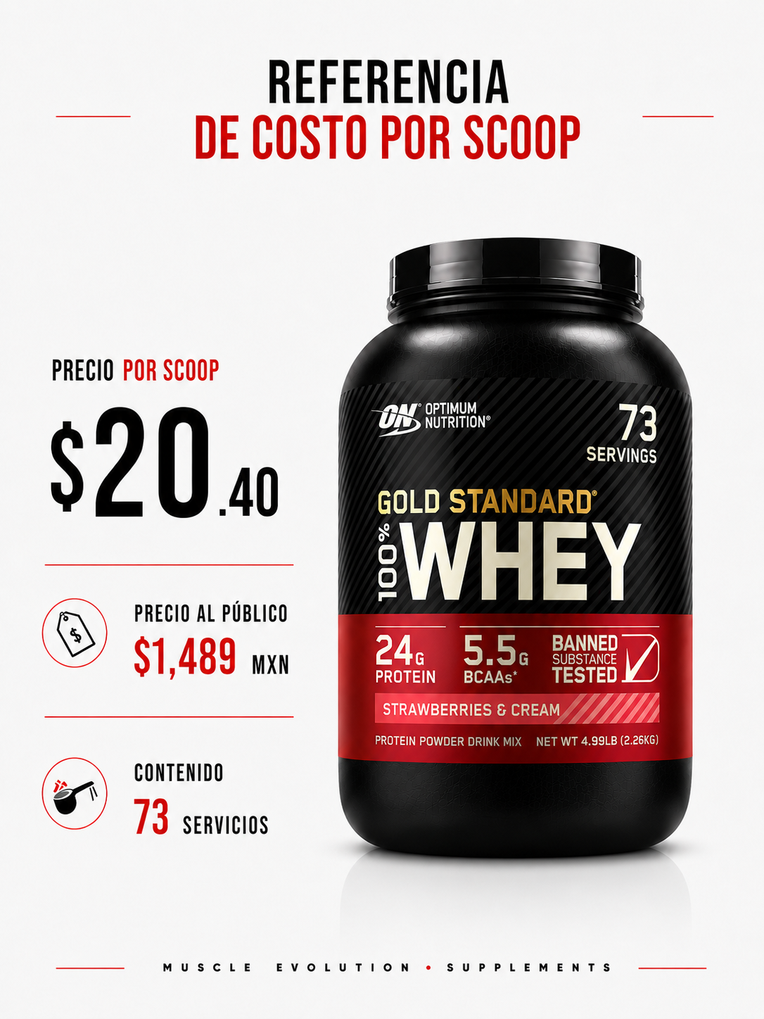 Optimum Nutrition Gold Standard Strawberrys & Cream 5Lb