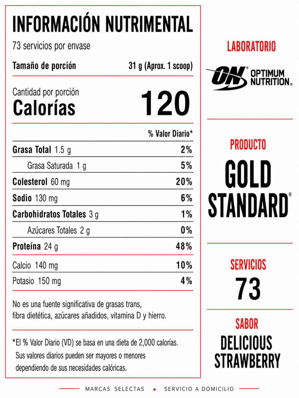 Optimum Nutrition Gold Standard Strawberry 5Lb