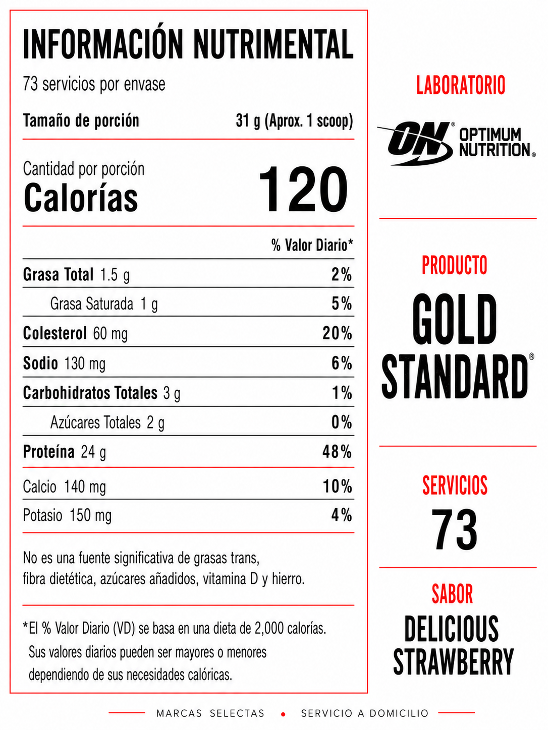 Optimum Nutrition Gold Standard Strawberry 5Lb