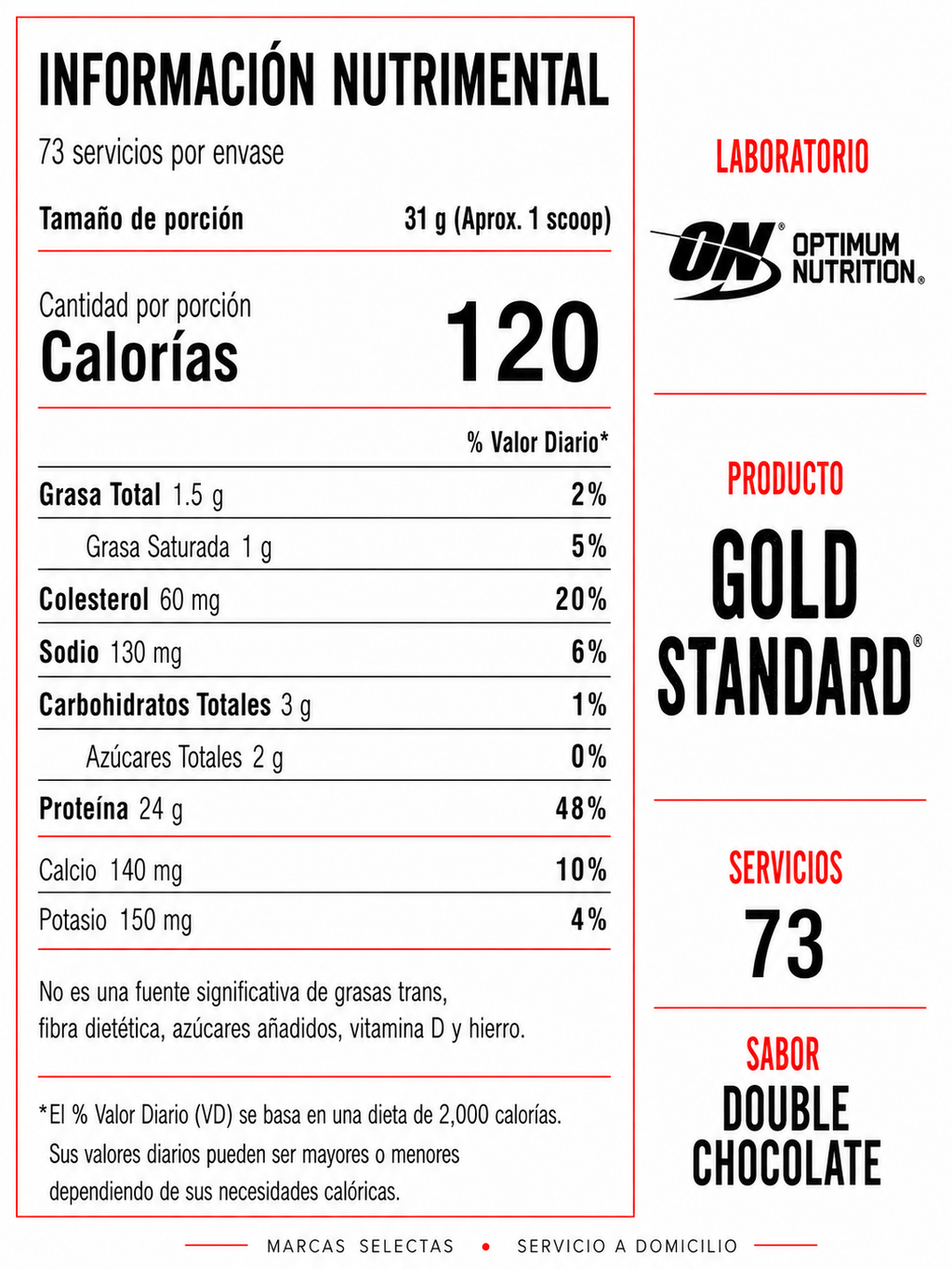Optimum Nutrition Gold Standard Double Chocolate 5Lb