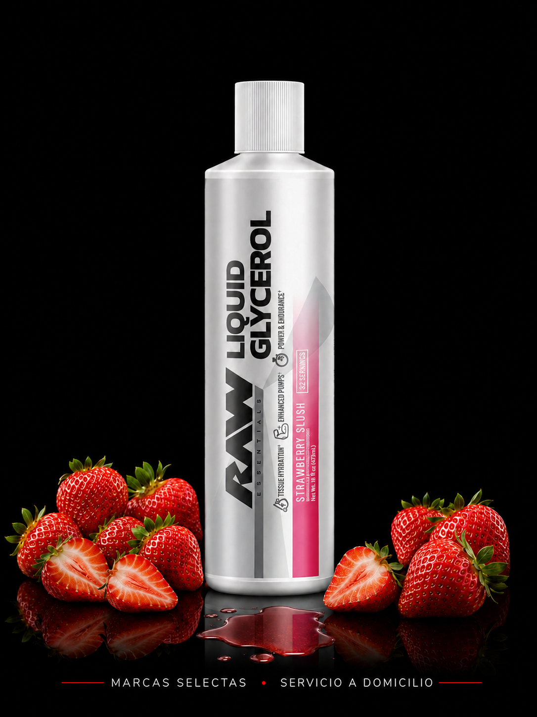 Raw Liquid Glycerol Strawberry Slush