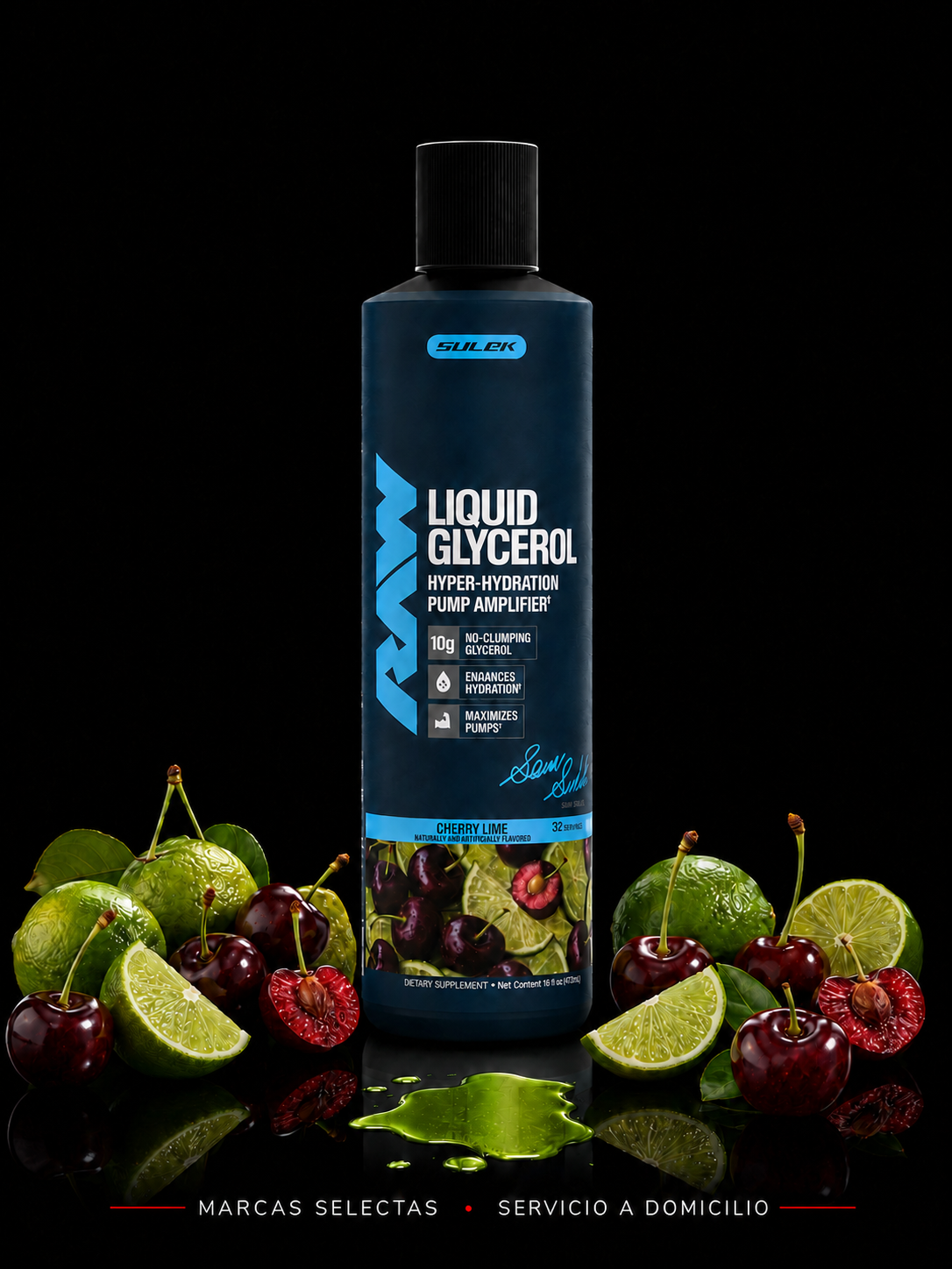 Raw Sam Sulek Liquid Glycerol Cherry Lime