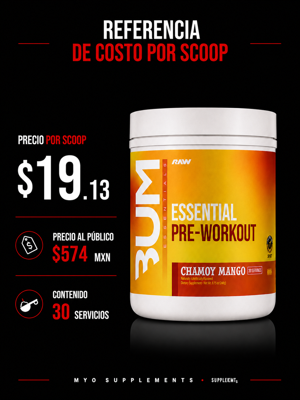 Raw Cbum Essential Prework Chamoy Mango