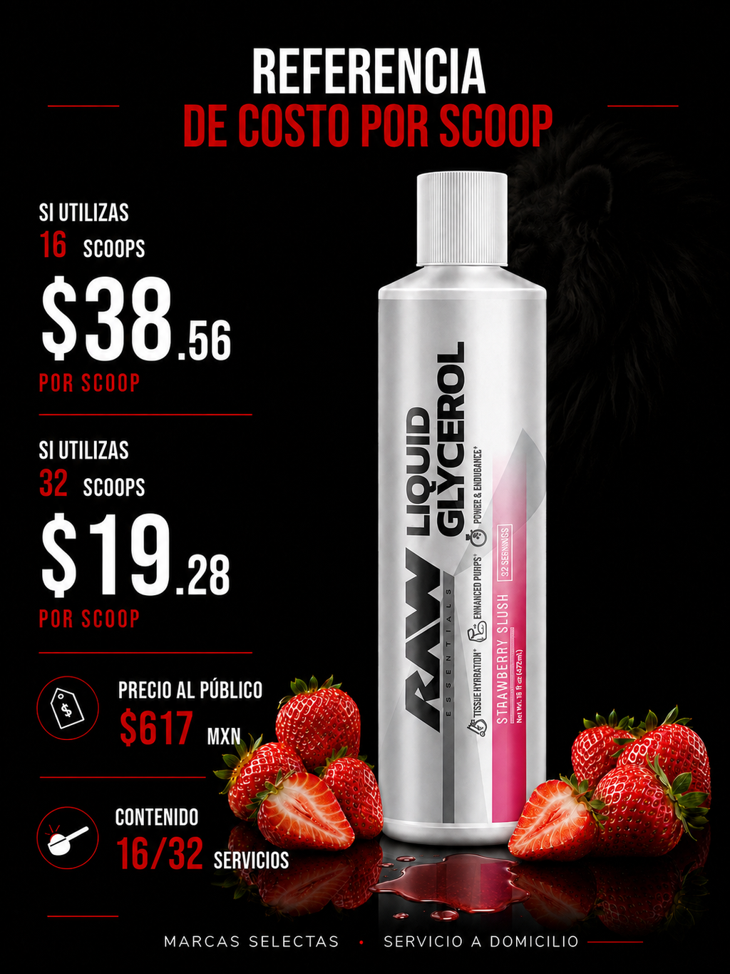 Raw Liquid Glycerol Strawberry Slush