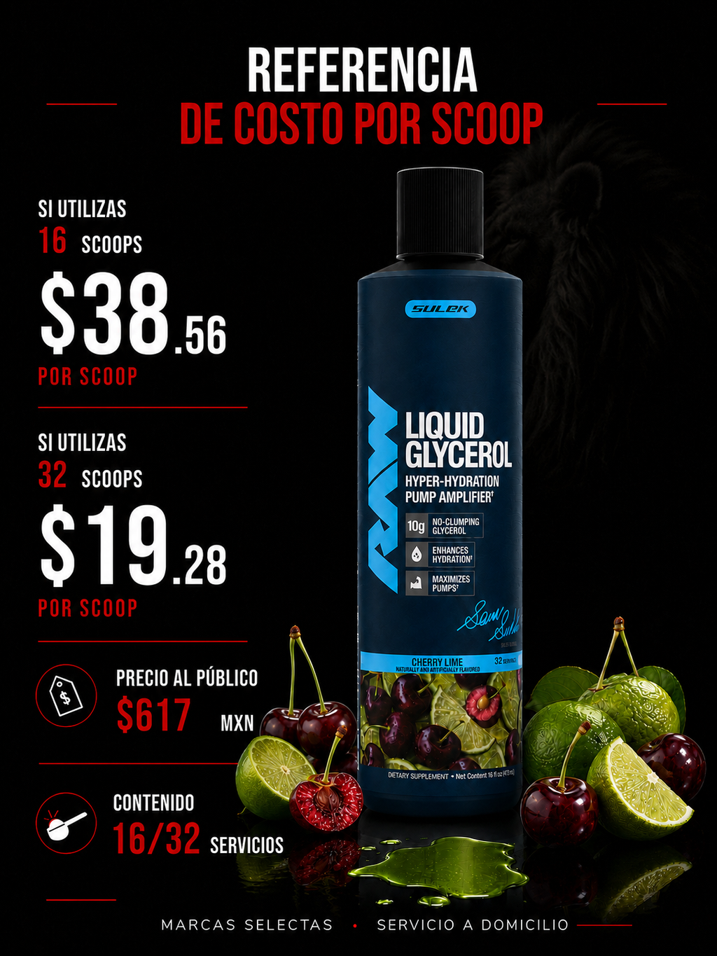 Raw Sam Sulek Liquid Glycerol Cherry Lime