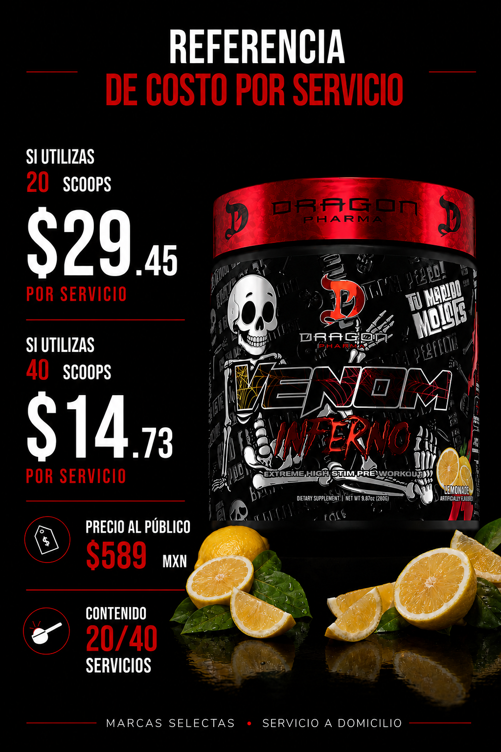Dragon Pharma Venom Inferno Brazo De 50