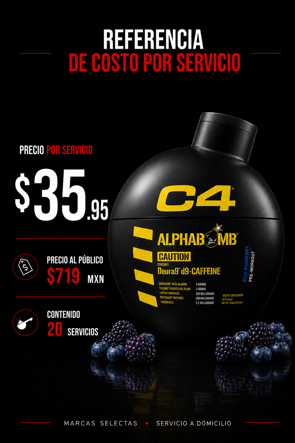 Cellucor C4 AlphaBomb Blue Rageberry