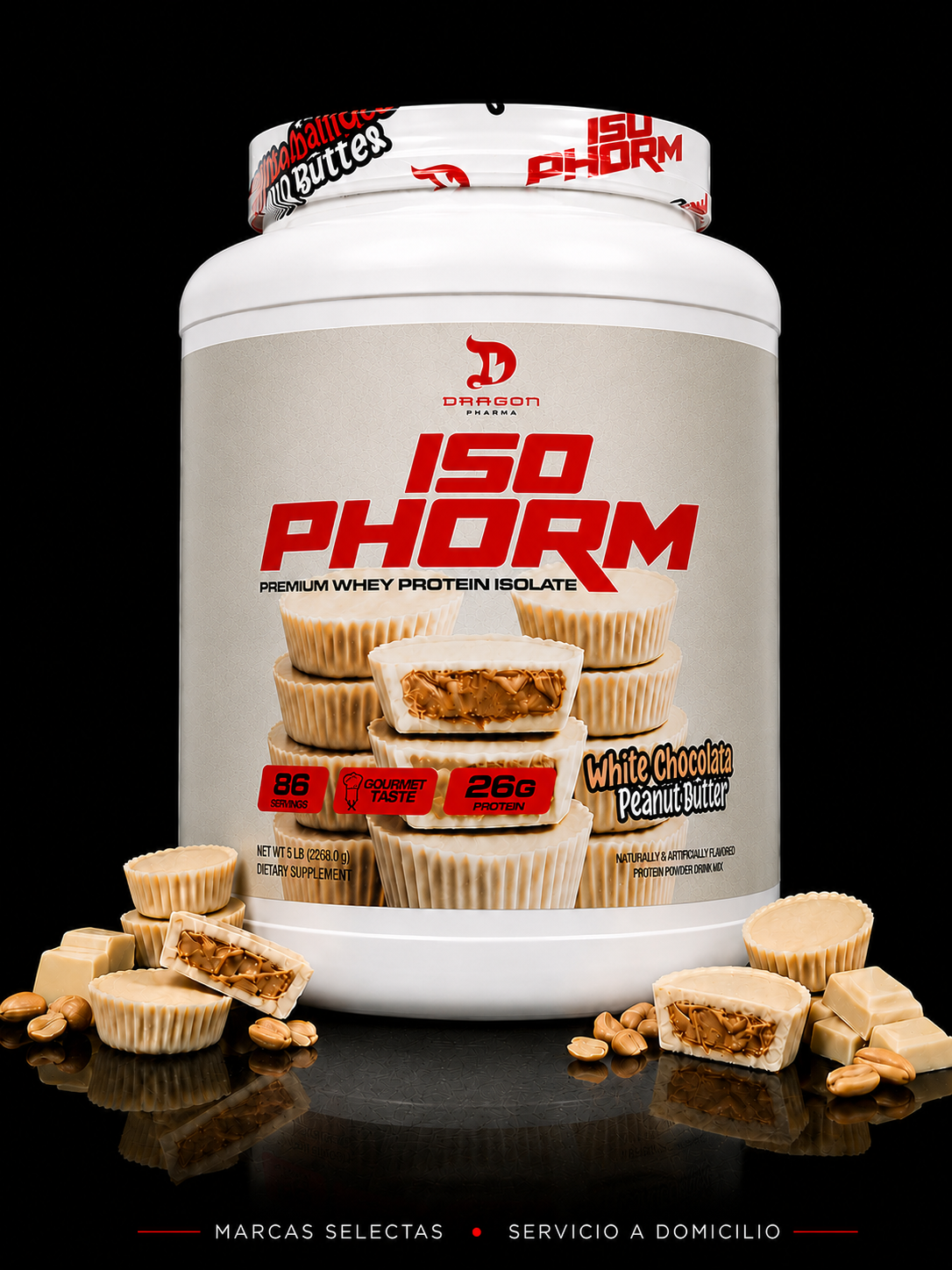 Dragon Pharma Isophorm White Chocolate Peanut Butter 5 Lb
