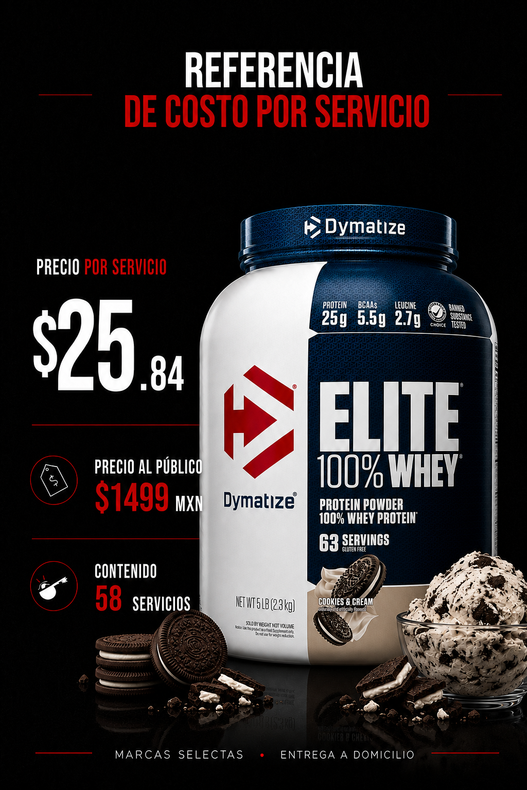 Dymatize Whey Protein Cookies & Cream