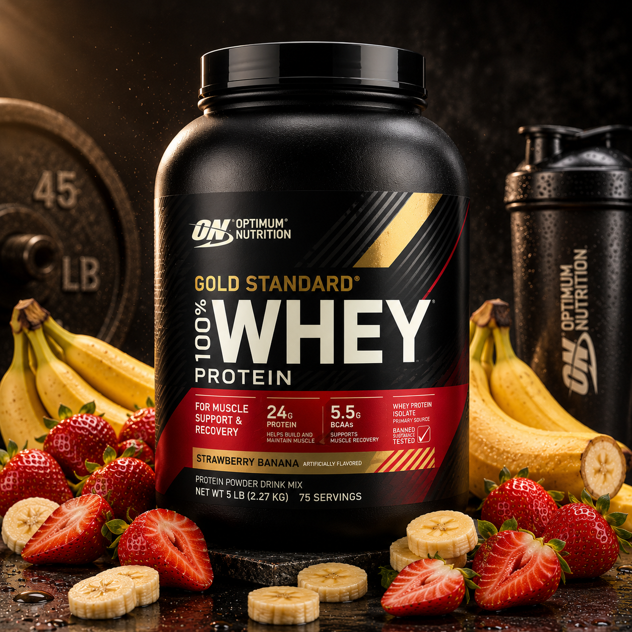 Optimum Nutrition Gold Standard Strawberry Banana 5Lb