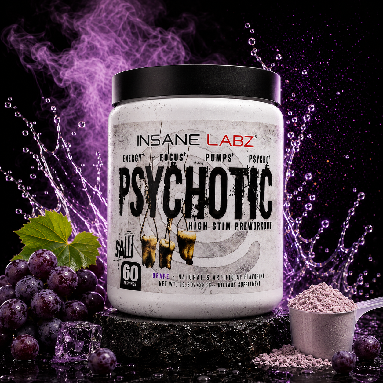 Insane Labz Psychotic Saw Grape 60 Servicios