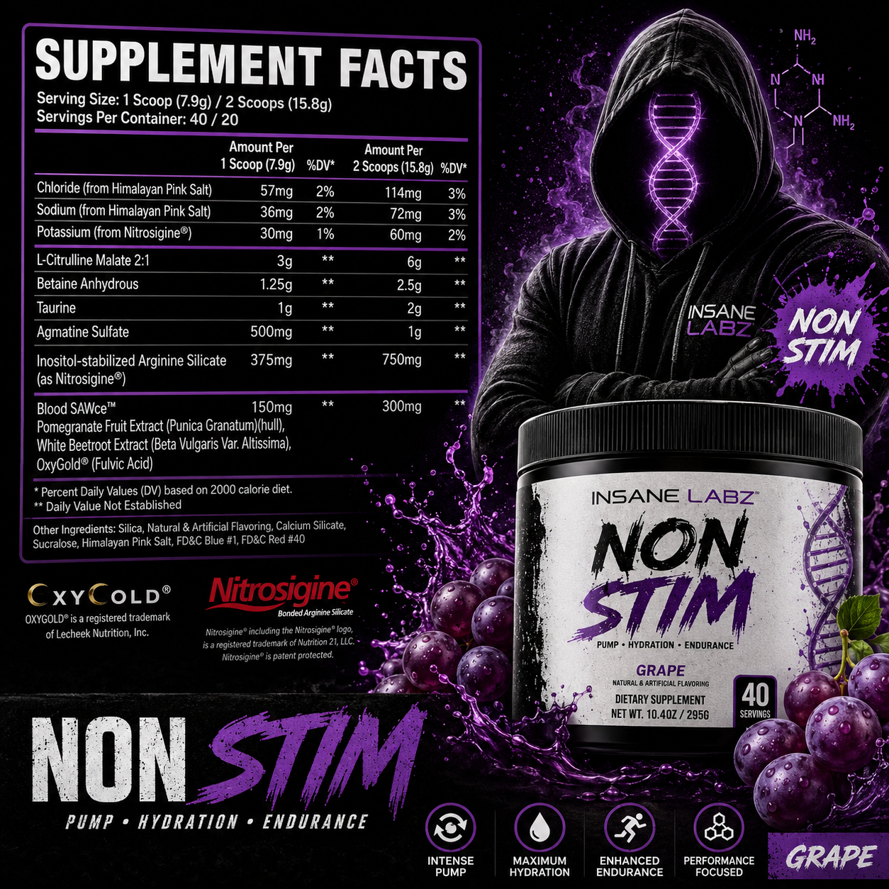 Insane Labz Blood Bath Non Stim Grape