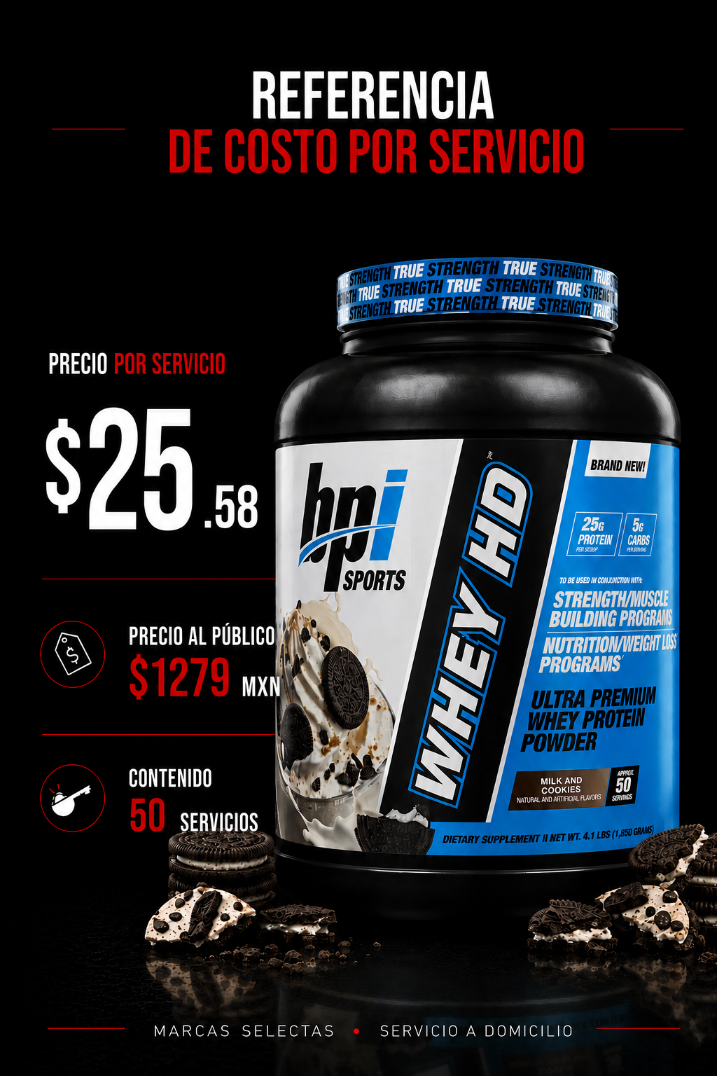 Bpi Whey Hd Cookies & Cream 4Lb