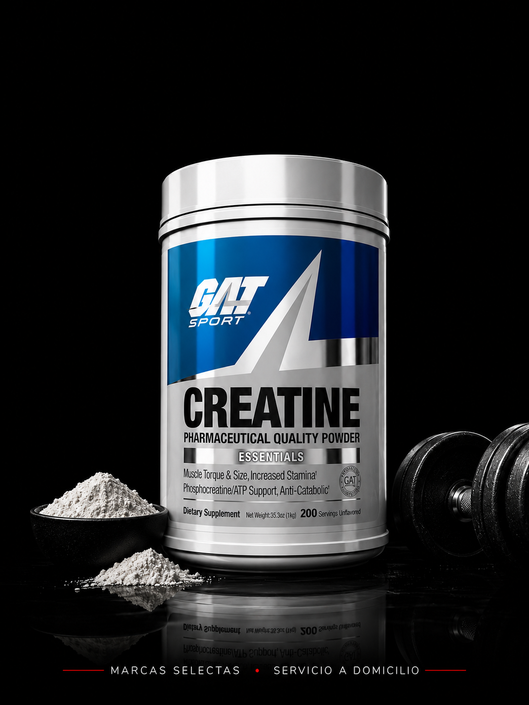 Gat Creatina Micronizada 200 Servicios