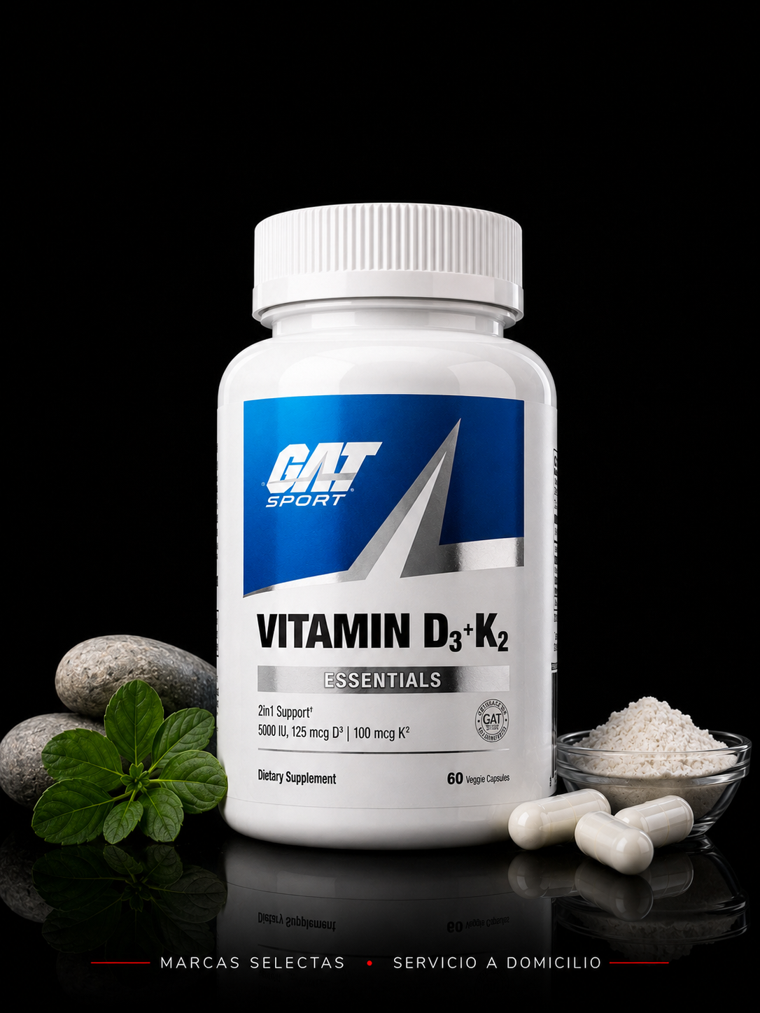 Gat Vitamina D3 + K2 60 Cápsulas