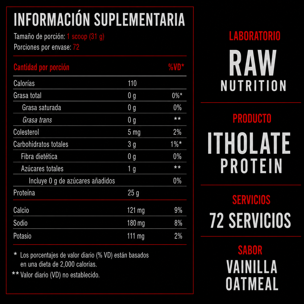 Raw Itholate Cbum Vainilla Oatmeal 5Lb