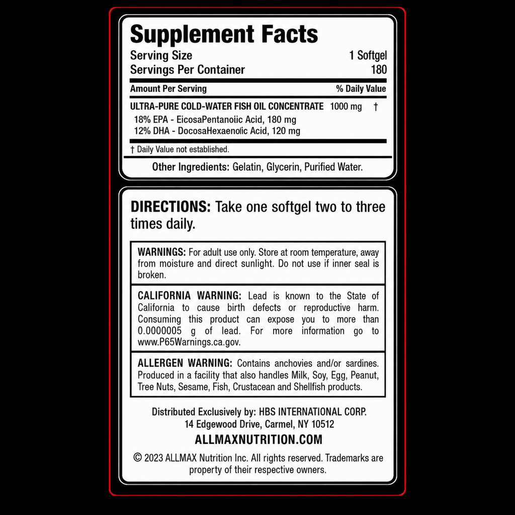 Allmax Omega 3 180 Cápsulas