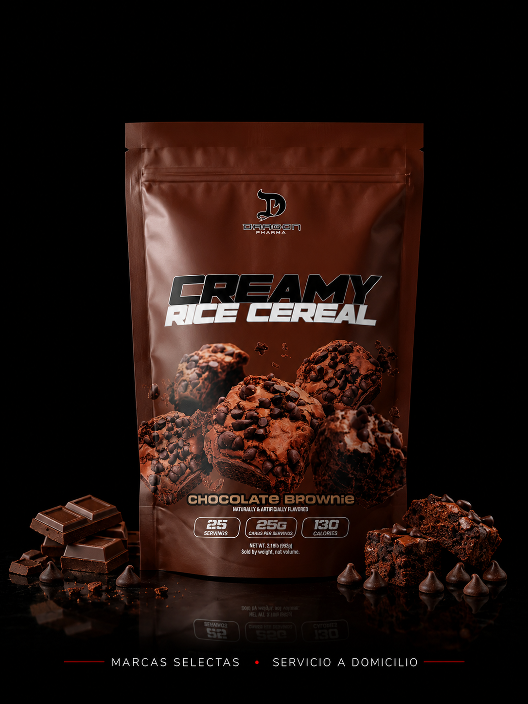 Dragon Pharma Cereal De Arroz Chocolate Brownie