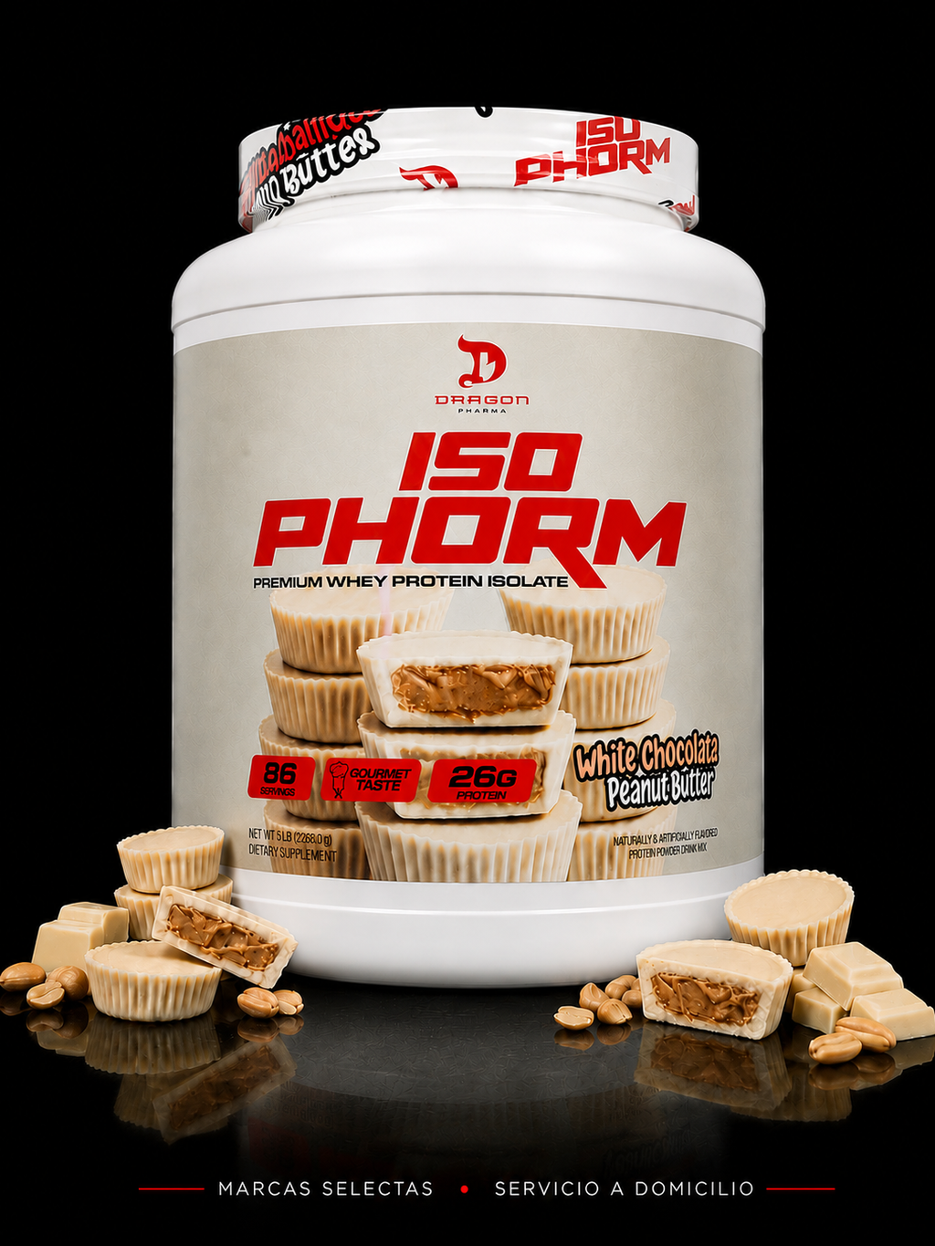 Dragon Pharma Isophorm White Chocolate Peanut Butter 5 Lb