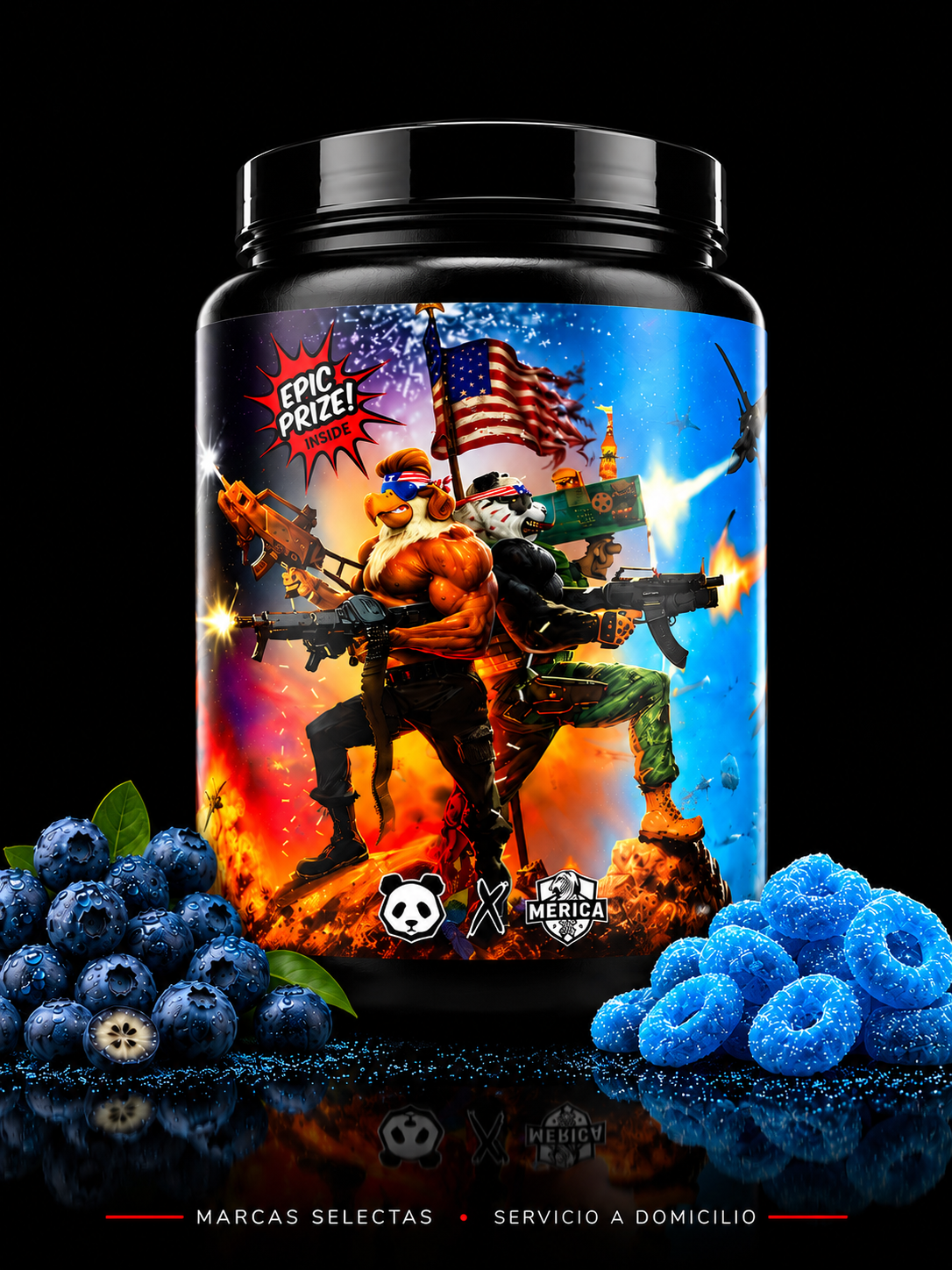 Panda First Blood Blue Raspberry